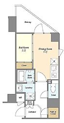 ラティエラ都立大学 1DKの間取図画像