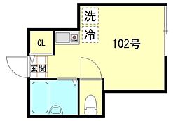 Neos葛西 ワンルームの間取図画像