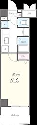 フェリース五本木 1Kの間取図画像