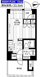 ステージグランデ府中東 1Kの間取図画像