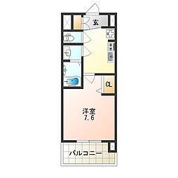 アドバンス大阪城シュアーヴ 1Kの間取図画像
