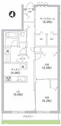 ブリス宮前平 2SLDKの間取図画像