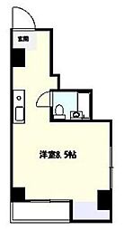 脇田ビル 4階ワンルームの間取り