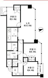 ニチレイ明石町ビル 3LDKの間取図画像