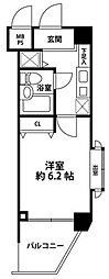 ダイヤモンドスクエア桜台1 1Kの間取図画像