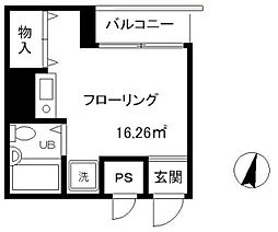 カーサダルテ ワンルームの間取図画像