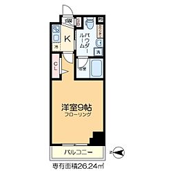 ARTESSIMOLATO 1Kの間取図画像