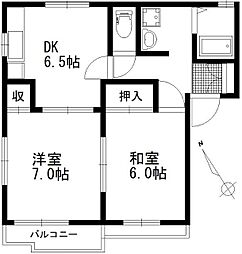 エスポワール 2DKの間取図画像