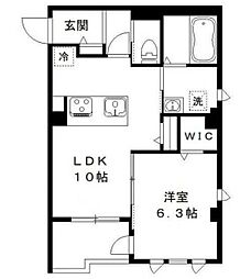 フェリシアおおたかの森 1LDKの間取図画像