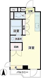 ロアールハイツ ワンルームの間取図画像