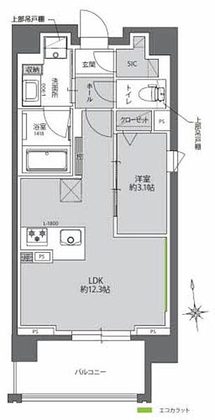 ウェルホームズ法円坂 0403｜大阪府大阪市中央区法円坂１丁目(賃貸マンション1LDK・4階・40.40㎡)の写真 その2