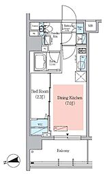 アーバネックス小石川春日 1DKの間取図画像