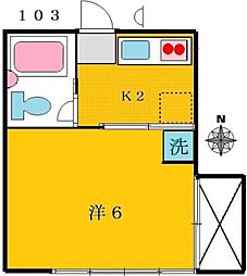 シャトー阿佐ヶ谷 1Kの間取図画像