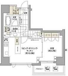 パークハビオ渋谷 4階1LDKの間取り