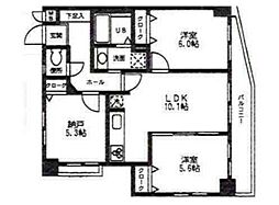 セイガステージ分倍河原II 2階2SLDKの間取り