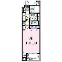 オークリーフビレッジ 1Kの間取図画像