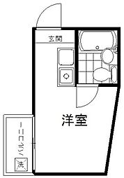 メゾン・ド・ラリエ 2階ワンルームの間取り