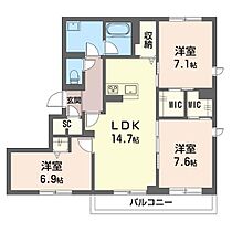 バンディエラII 00102 ｜ 埼玉県所沢市上新井４丁目3-4（賃貸マンション3LDK・1階・83.77㎡） その2