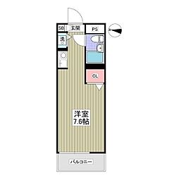 ジョイフル大和南 ワンルームの間取図画像