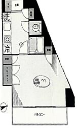 MAINSTAGE荻窪 1Kの間取図画像