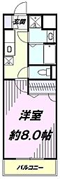 マリリン 1Kの間取図画像