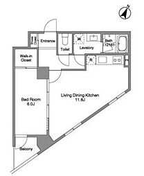BPRレジデンス練馬富士見台 1LDKの間取図画像
