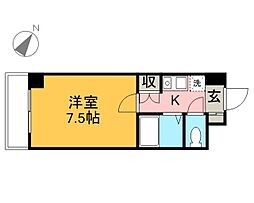 ヴィラージュIT 1Kの間取図画像