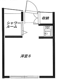 グリーンコーポ ワンルームの間取図画像