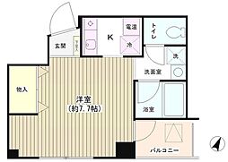 TKR神田多町 1Kの間取図画像