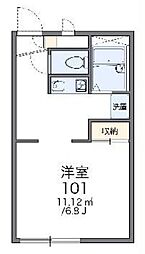 レオパレス武蔵野 1Kの間取図画像