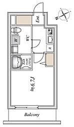 LIME RESIDENCE HIGASHINAKAYAMA 3階1Kの間取り