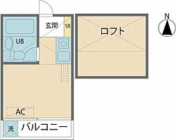 オリス田無南 ワンルームの間取図画像
