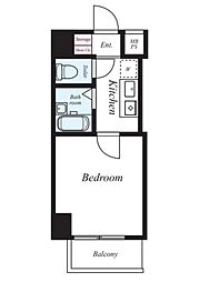 菱和パレス文京南 1階1Kの間取り