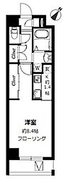 サン・クレール川崎 1Kの間取図画像