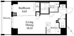ラティエラ上野入谷 1LDKの間取図画像