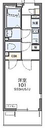 レオネクスト西門 1Kの間取図画像