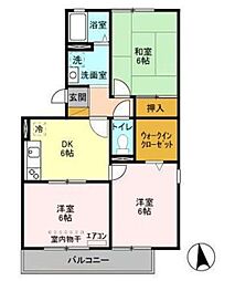 ジュネススズキ 3DKの間取図画像