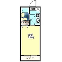 ハイライズ大蔵 1Kの間取図画像