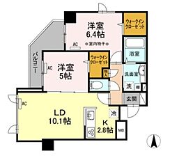 TOKIWARESIDENCE 2LDKの間取図画像
