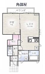 ドミール・シャルマン 1LDKの間取図画像