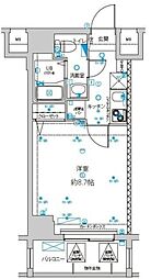 グランドパーク親水公園 4階1Kの間取り