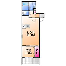 (仮称)ジーメゾン磯上町 1LDKの間取図画像