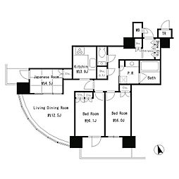 クリオレジダンスタワー横濱鶴ケ峰 3LDKの間取図画像