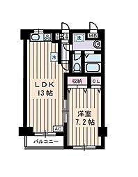 ルミエール葛西 5階1LDKの間取り