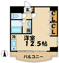 フォンテーヌ雅 ワンルームの間取図画像