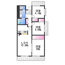 パストラル和泉 3LDKの間取図画像