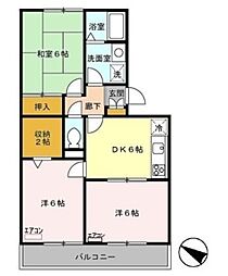 間取図画像 3DK
