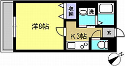メゾン新町 1Kの間取図画像
