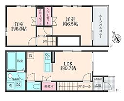 ベルリード立野 2LDKの間取図画像
