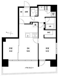 リテラス押上 2階2DKの間取り